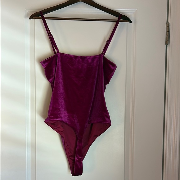 Velvet Bodysuit in Rich Purple - Picture 4 of 4